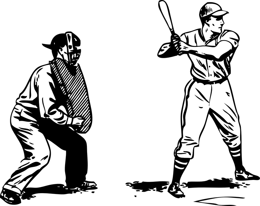 Baseball coach and his athlete communicating Vector Image